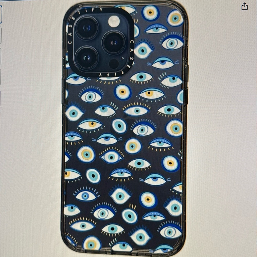 Casetify Eye Design Phone Case with Black Border